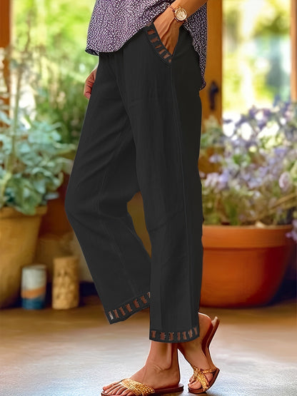 Wren – Pantaloni Cropped Relax con Dettagli a Contrasto