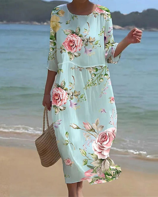 Keely | Vestito Fiore al Tramonto