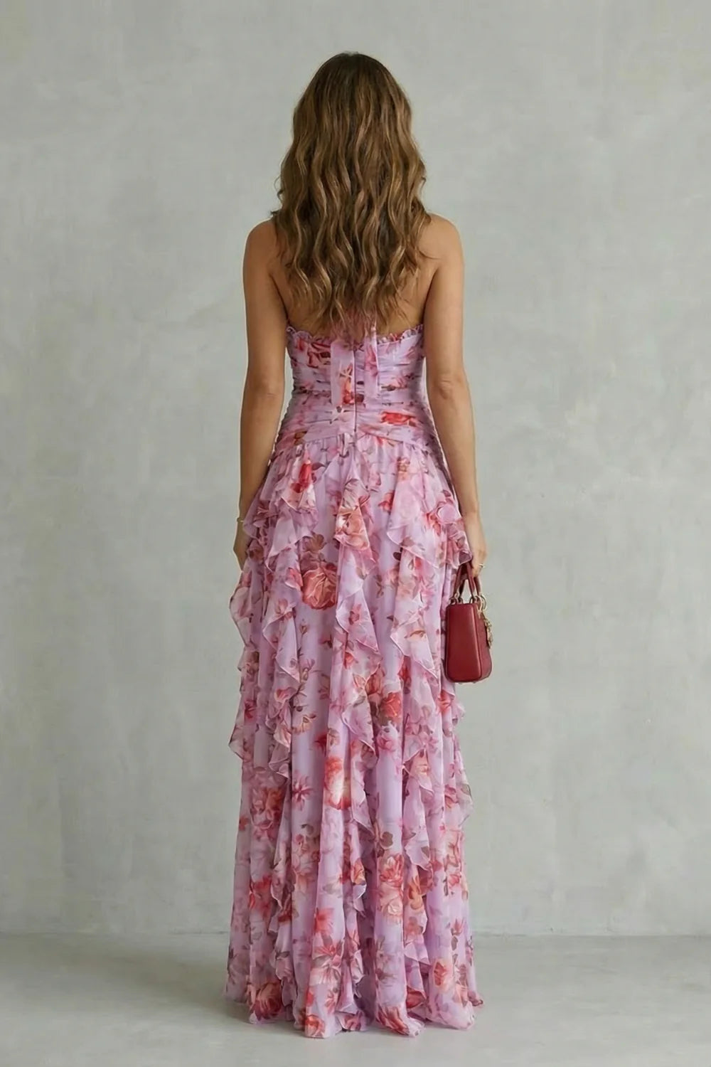 Bella | Abito lungo con scollo all'americana