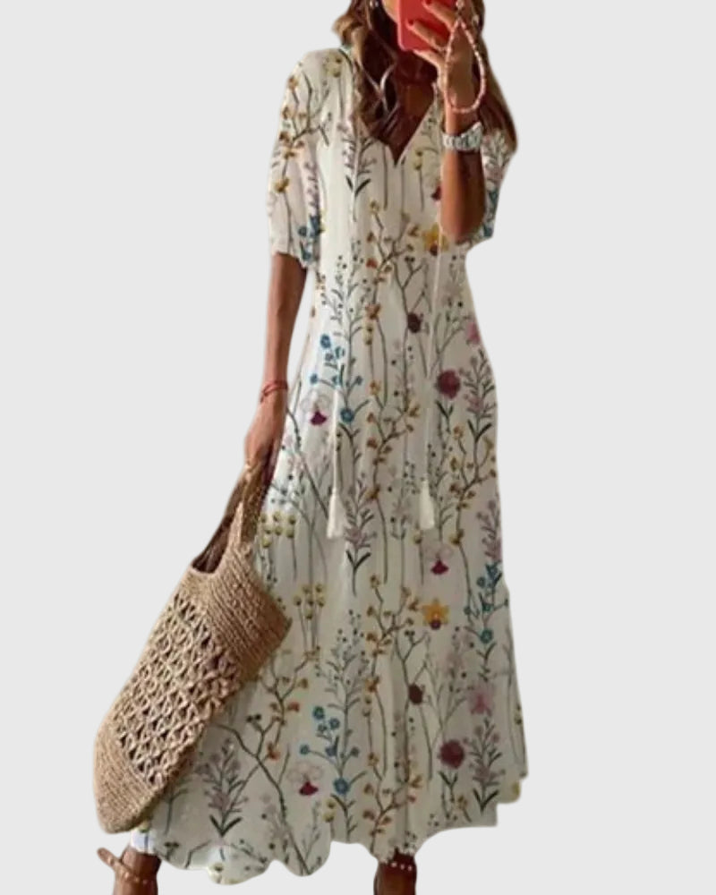 Amalia | Vestito Maxy Estivo Boho Vintage