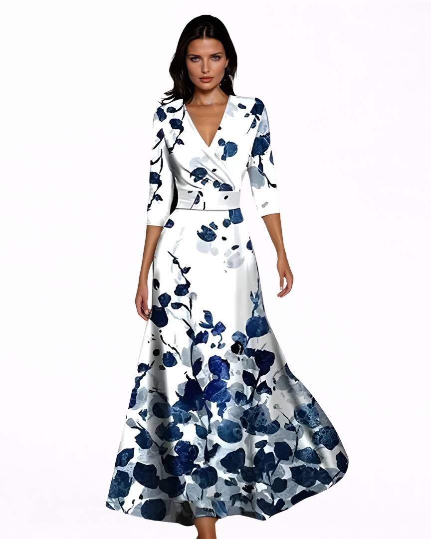 Georgina | Vestito lungo floreale elegante
