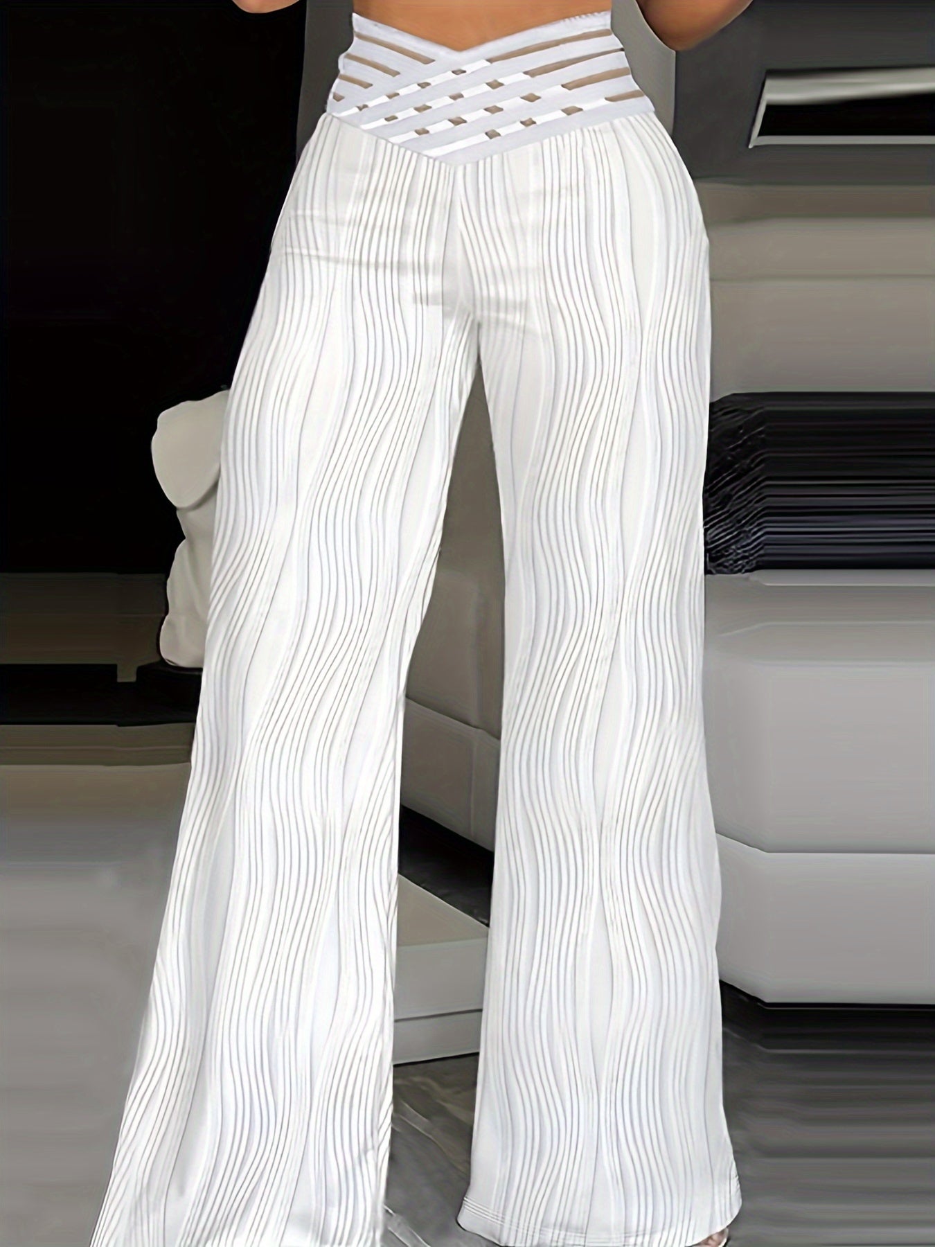 Emma | Pantaloni Crisscross a Vita Alta