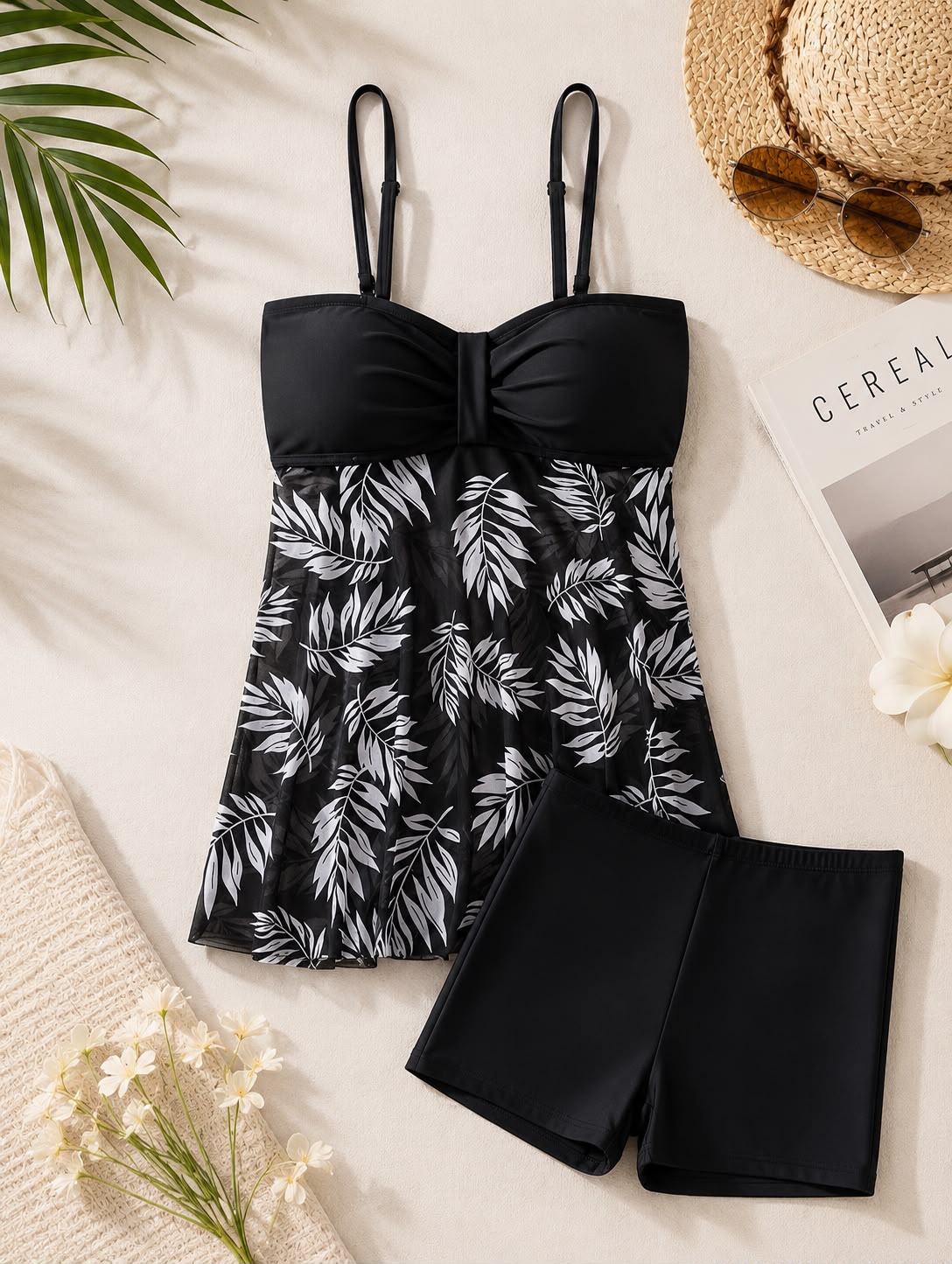 Soleskin | Tankini Elegante con Gonnellina e Controllo Addominale