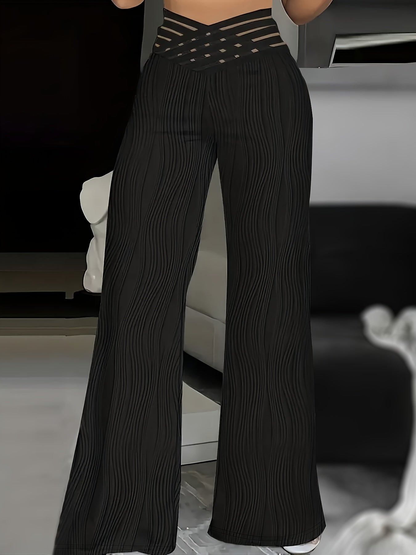 Emma | Pantaloni Crisscross a Vita Alta