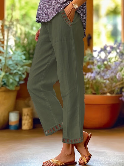 Wren – Pantaloni Cropped Relax con Dettagli a Contrasto