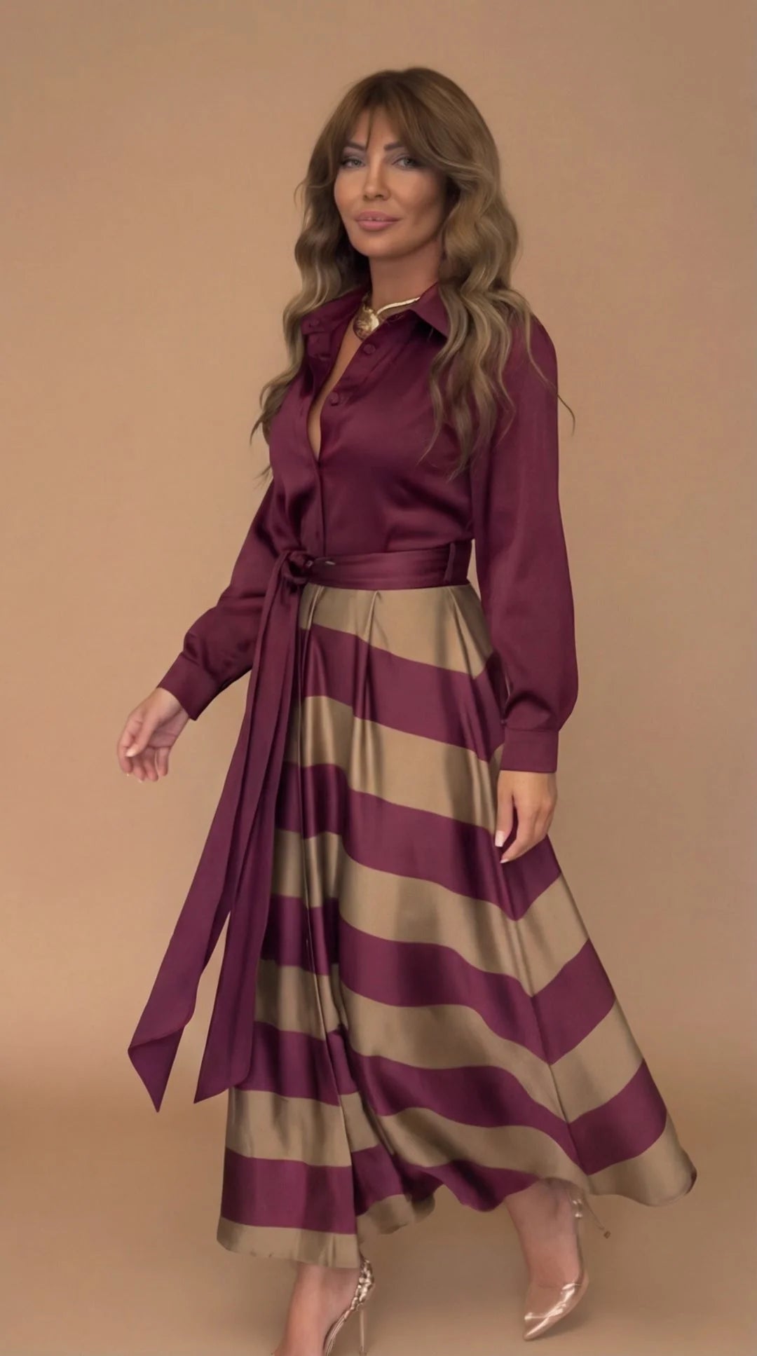 Mila | Vestito lungo a righe