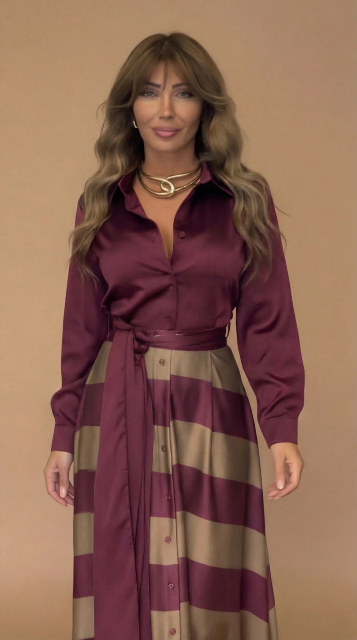 Mila | Vestito lungo a righe