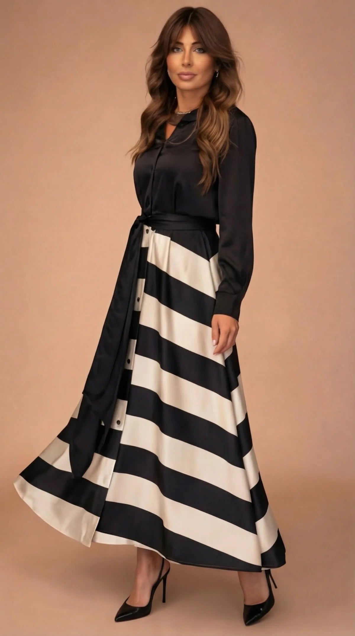 Mila | Vestito lungo a righe